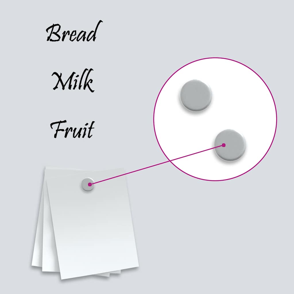 Wall-mounted Magnetic Board White 100x50 cm Tempered Glass