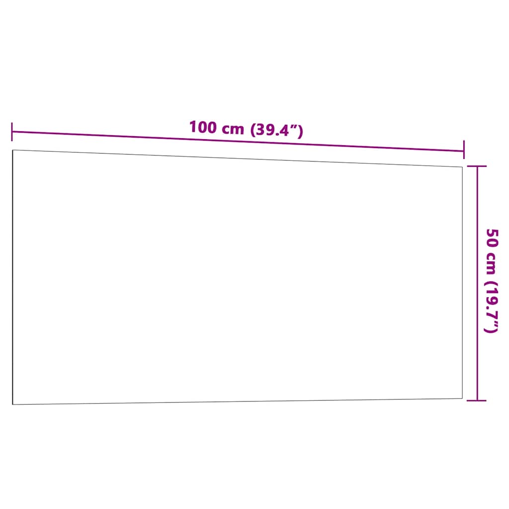 Wall-mounted Magnetic Board White 100x50 cm Tempered Glass