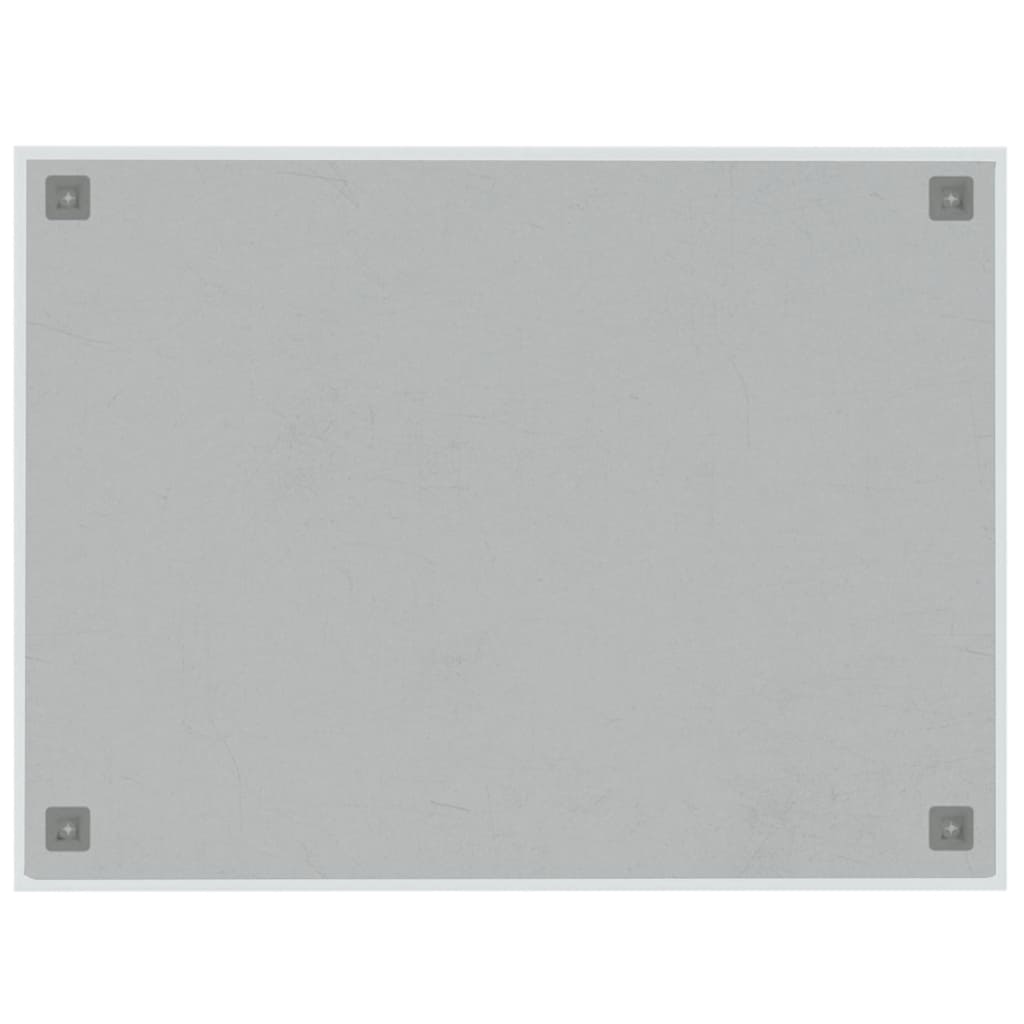 Wall-mounted Magnetic Board White 80x60 cm Tempered Glass