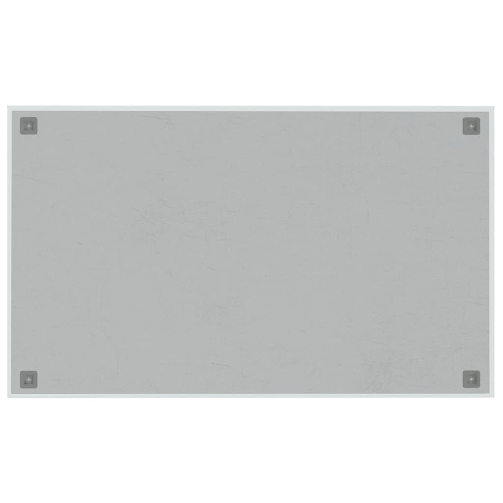 Wall-mounted Magnetic Board White 100x60 cm Tempered Glass