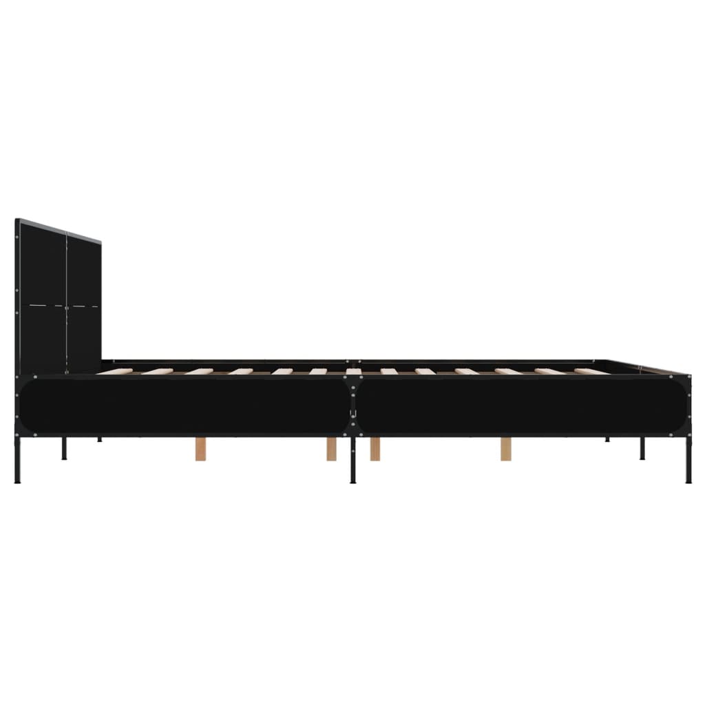 Bed Frame without Mattress Black 120x190 cm Small Double