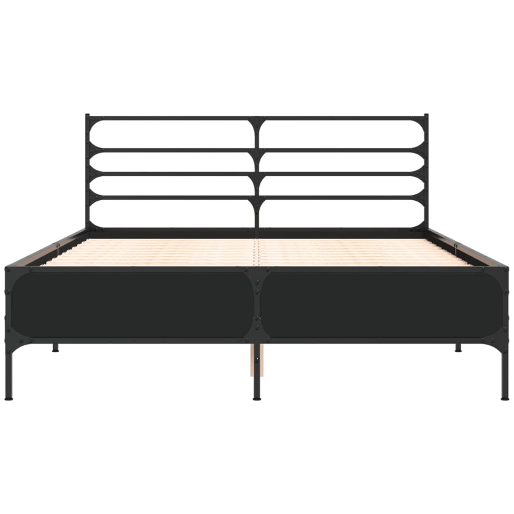 Bed Frame without Mattress Black 120x200 cm