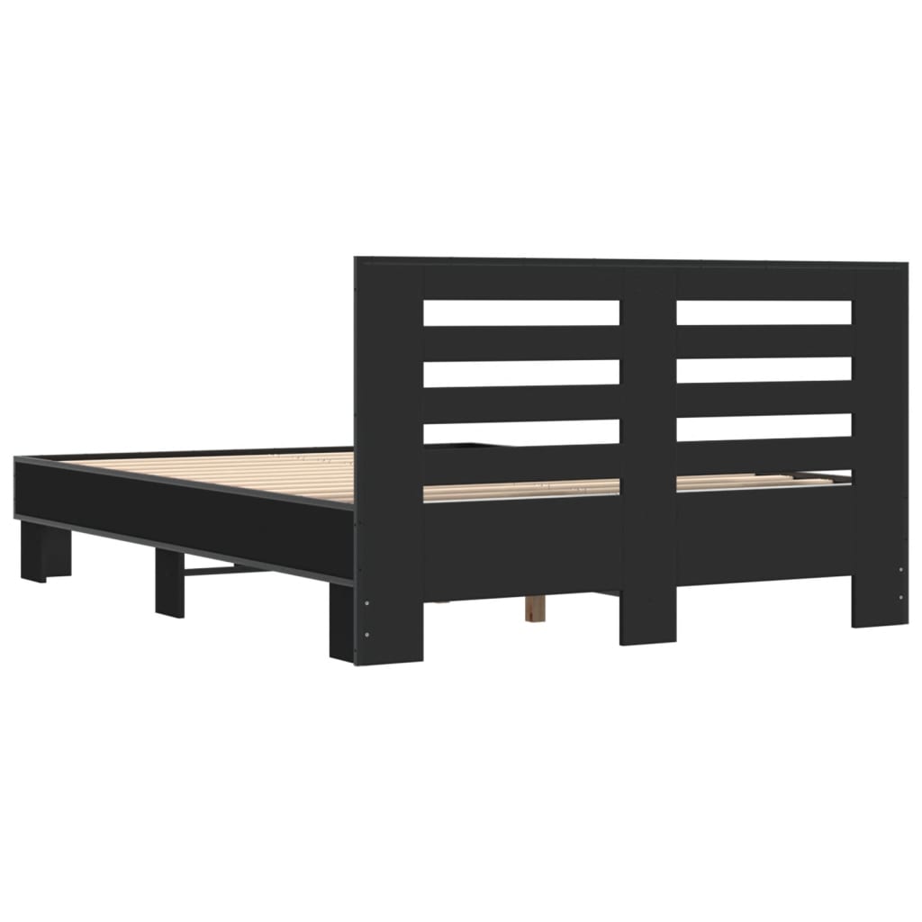 Bed Frame without Mattress Black 140x200 cm