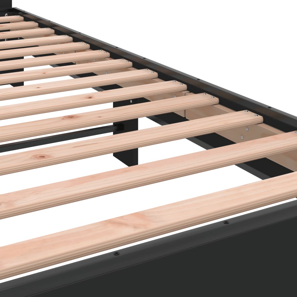 Bed Frame without Mattress Black 120x200 cm
