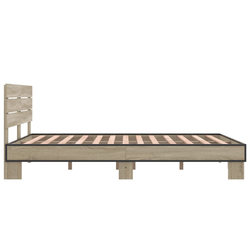 Bed Frame without Mattress Sonoma Oak 120x200 cm
