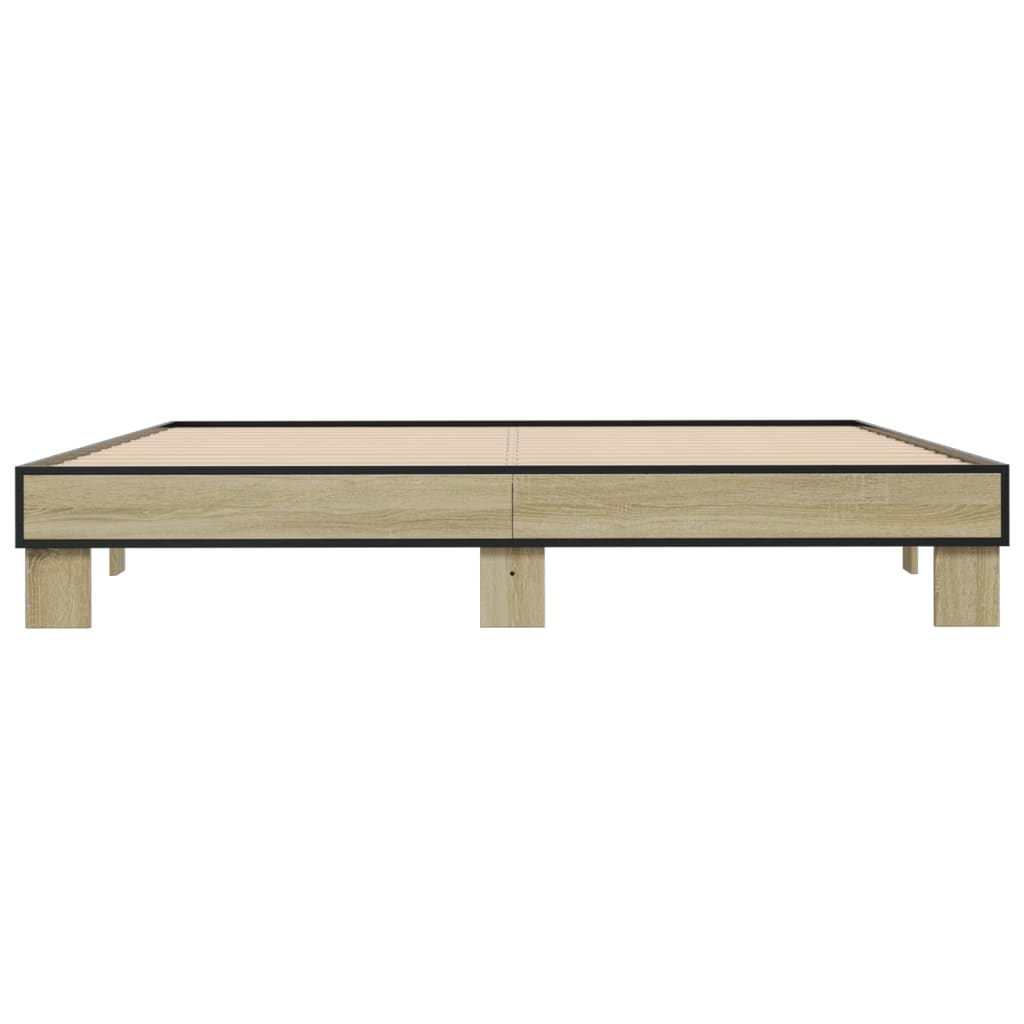 Bed Frame without Mattress Sonoma Oak 180x200 cm Super King