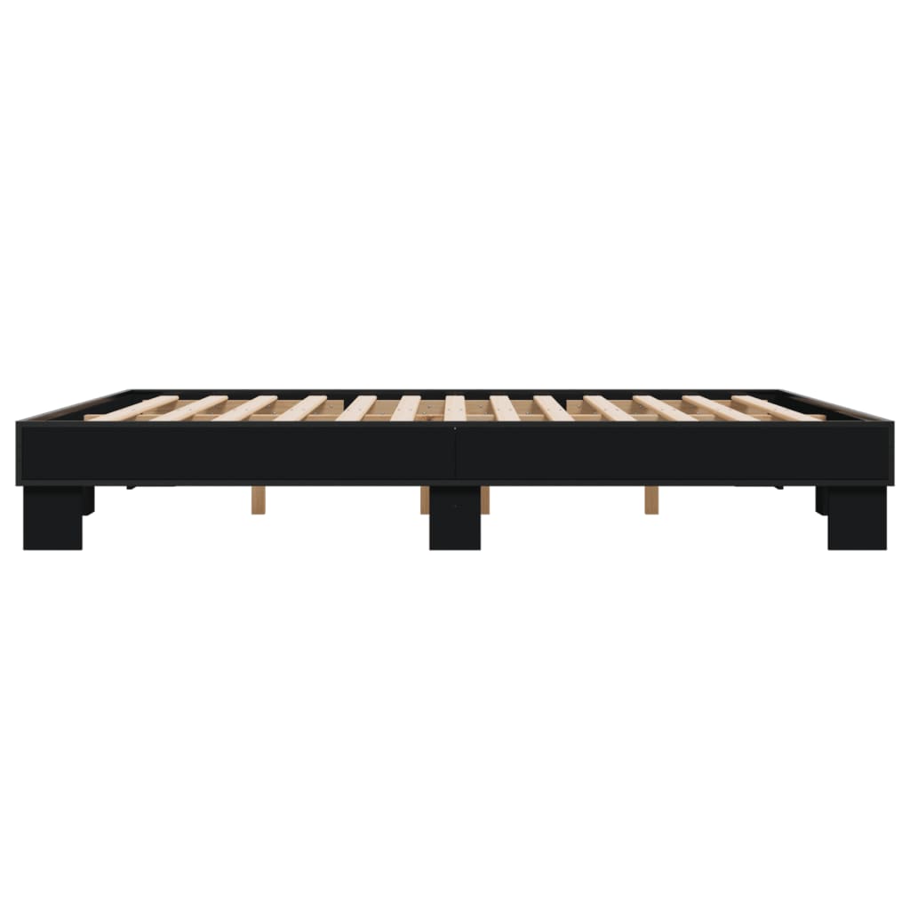 Bed Frame without Mattress Black 160x200 cm
