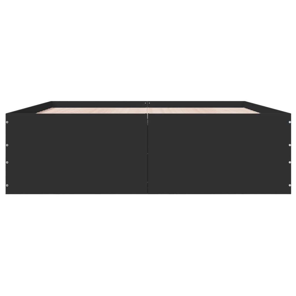 Bed Frame without Mattress Black 160x200 cm