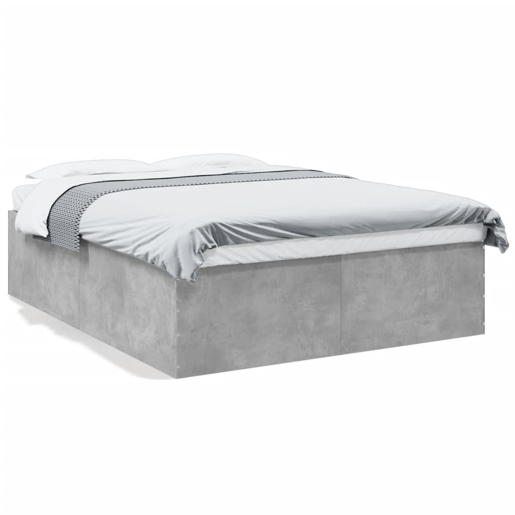 Bed Frame without Mattress Concrete Grey 160x200 cm