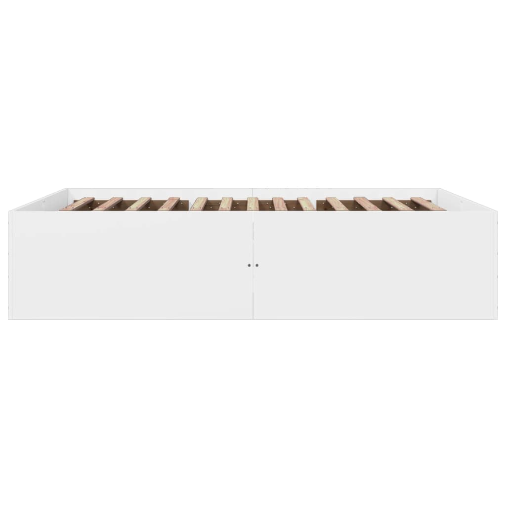 Bed Frame without Mattress White 150x200 cm King Size