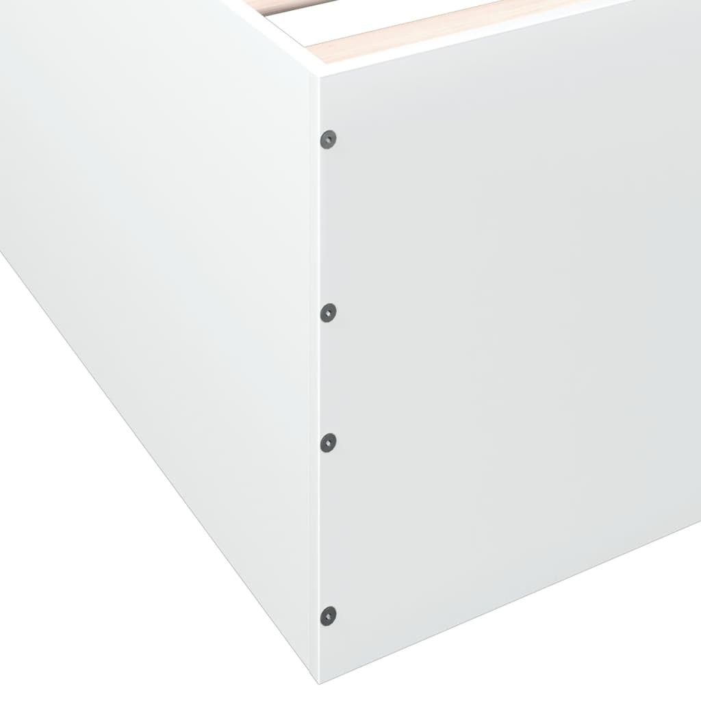 Bed Frame without Mattress White 150x200 cm King Size