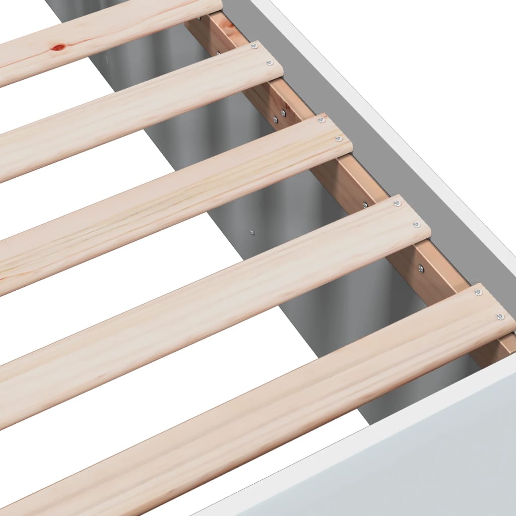 Bed Frame without Mattress White 120x200 cm