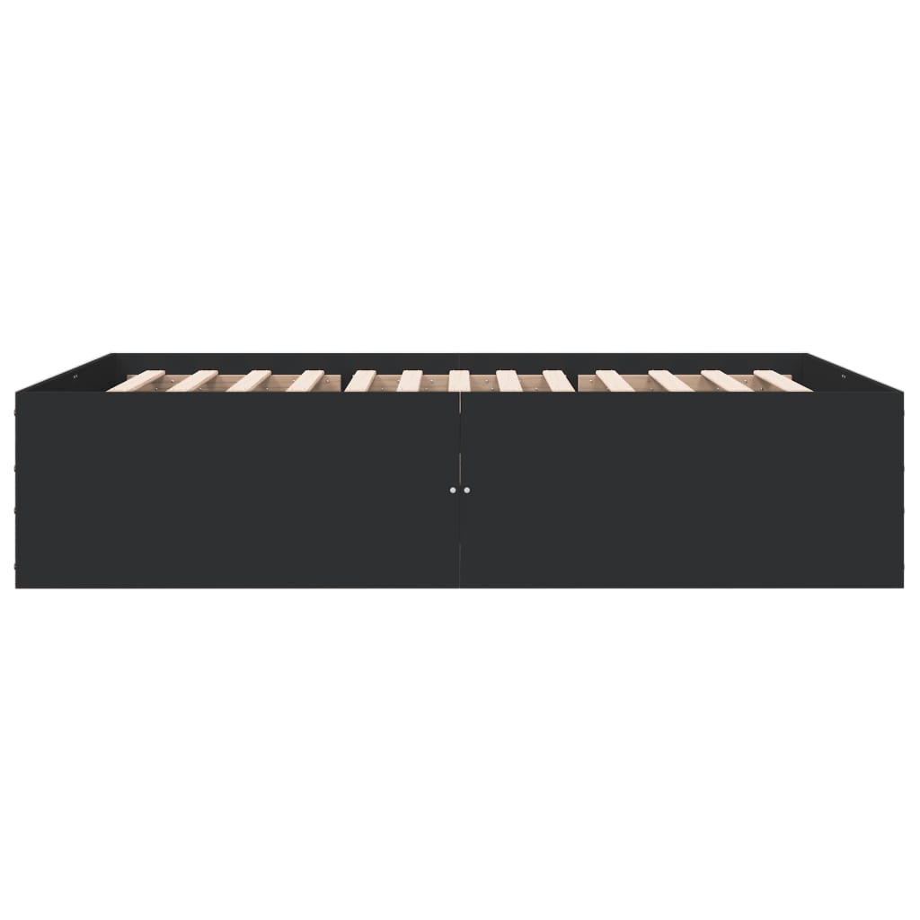 Bed Frame without Mattress Black 120x200 cm