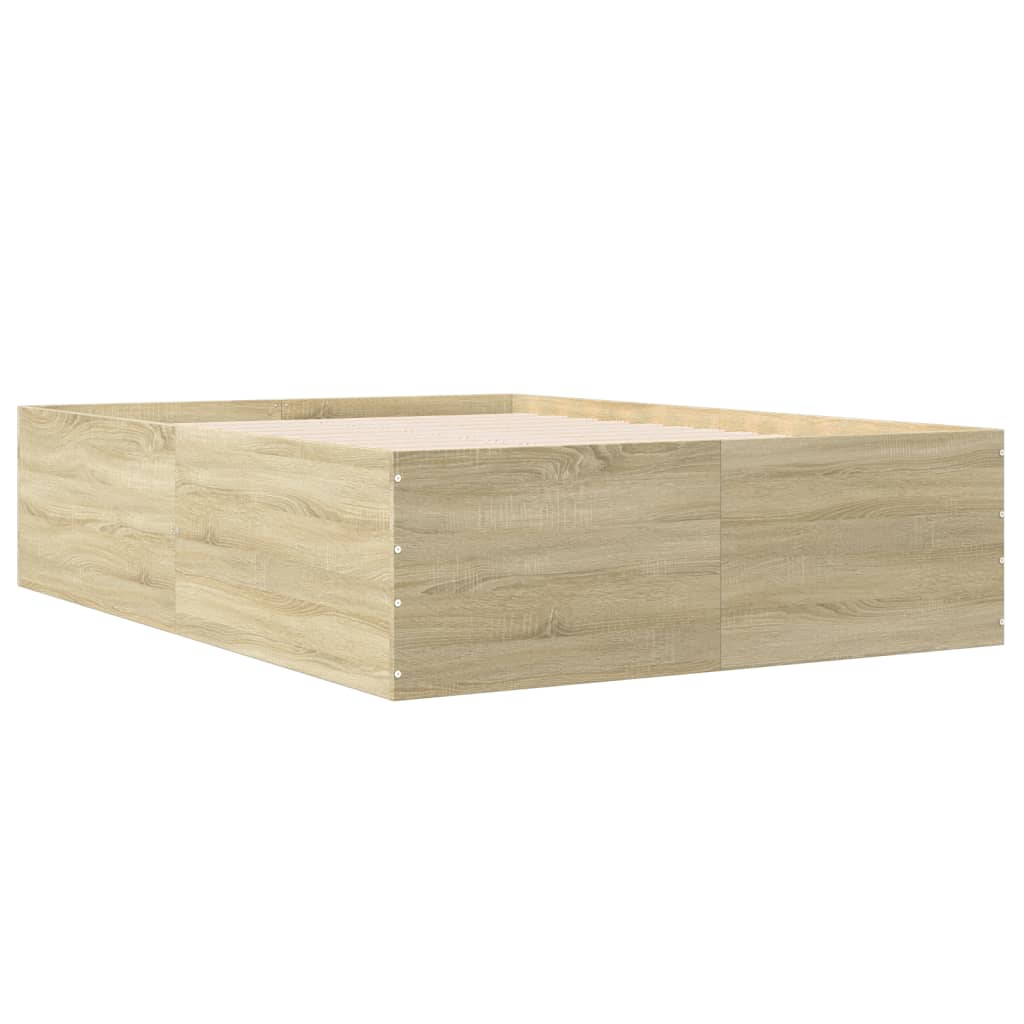 Bed Frame without Mattress Sonoma Oak 120x200 cm
