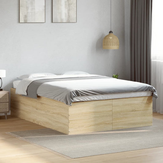 Bed Frame without Mattress Sonoma Oak 120x200 cm