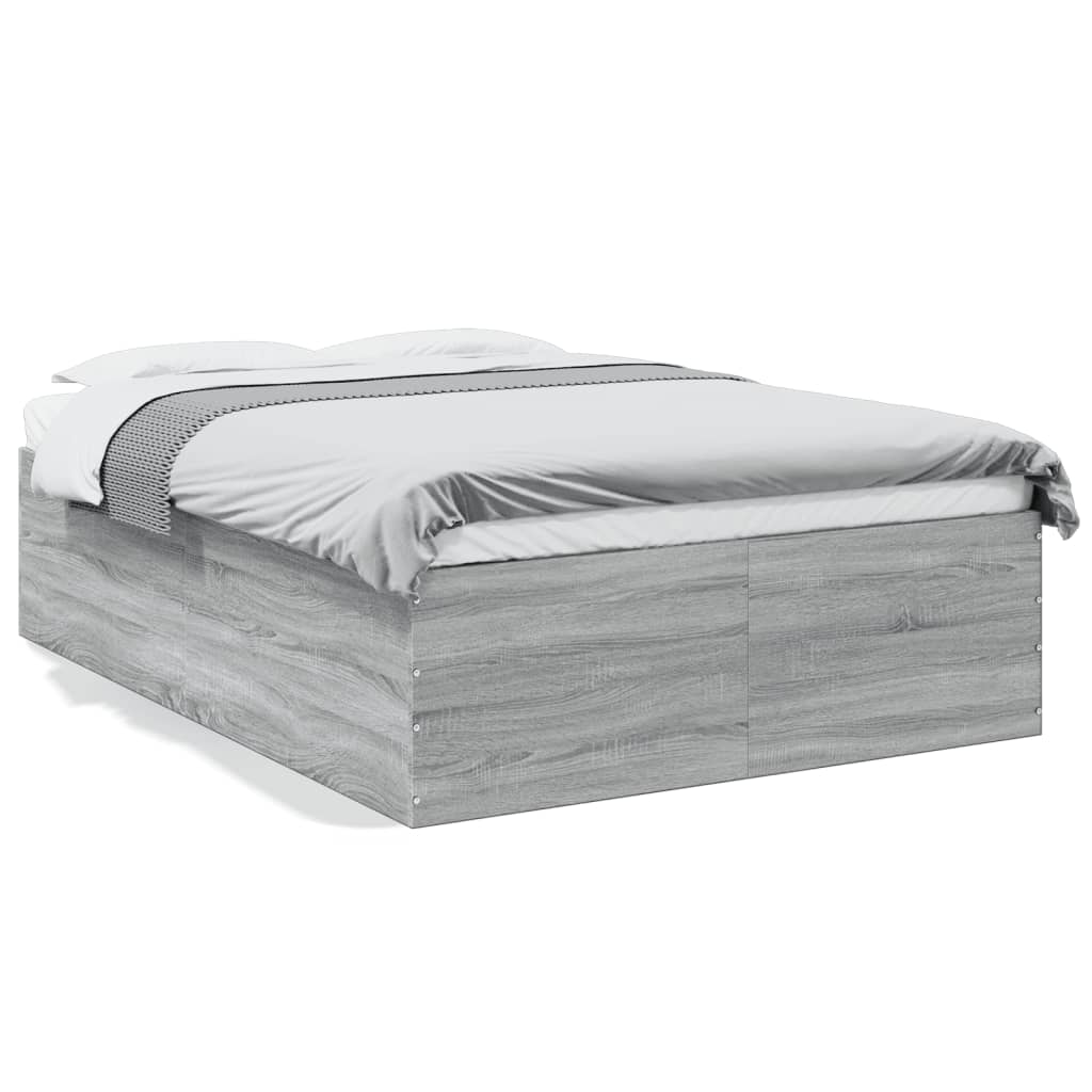 Bed Frame without Mattress Grey Sonoma 120x200 cm
