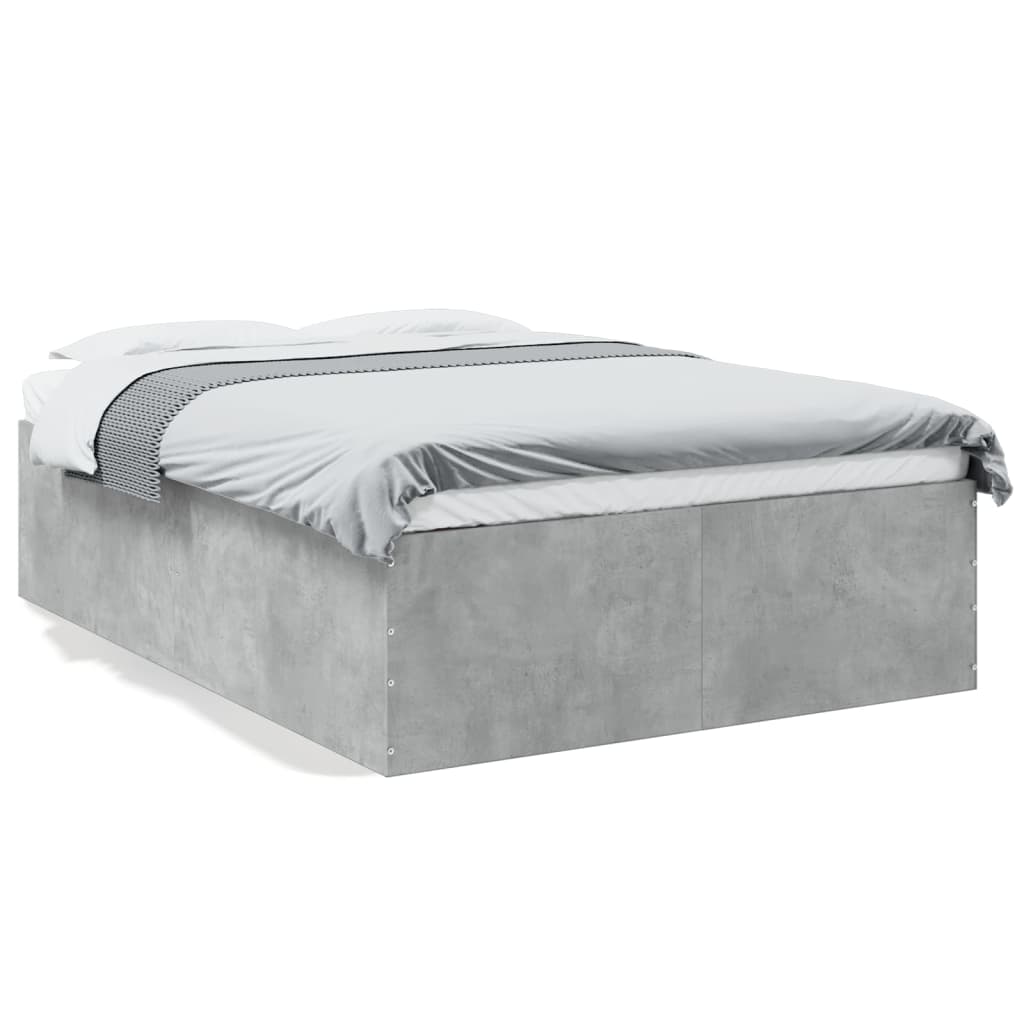 Bed Frame without Mattress Concrete Grey 140x190 cm
