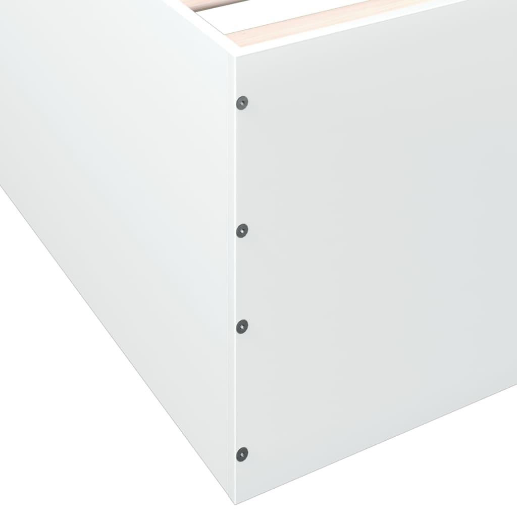 Bed Frame without Mattress White 120x190 cm Small Double
