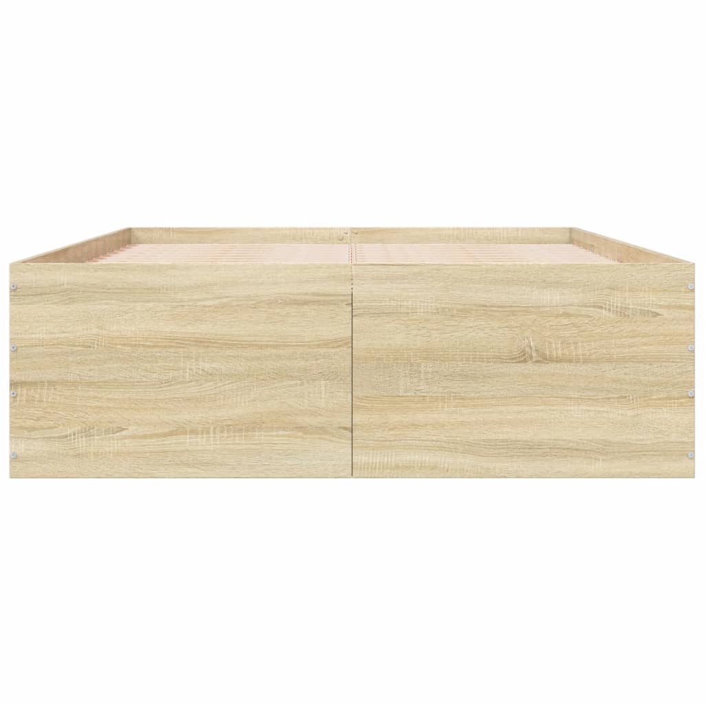 Bed Frame without Mattress Sonoma Oak 120x190 cm Small Double