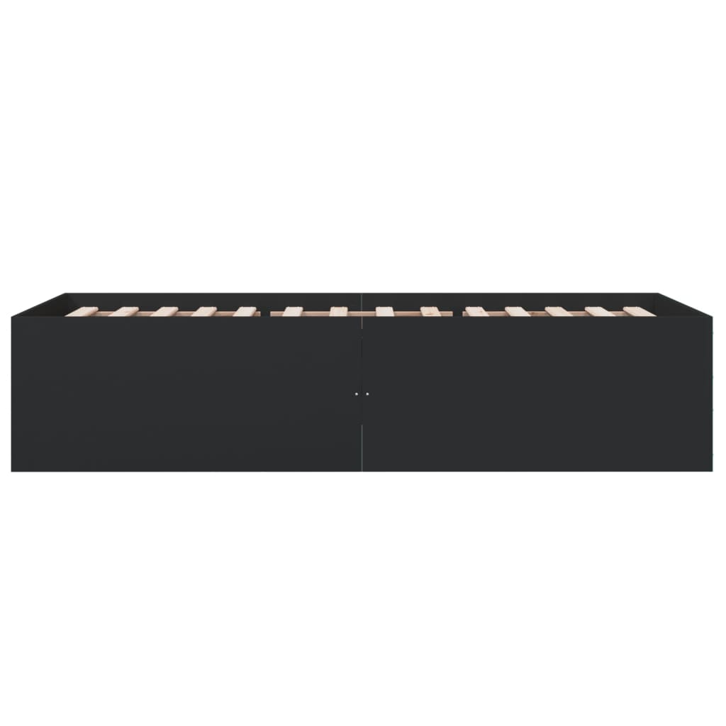 Bed Frame without Mattress Black 90x200 cm