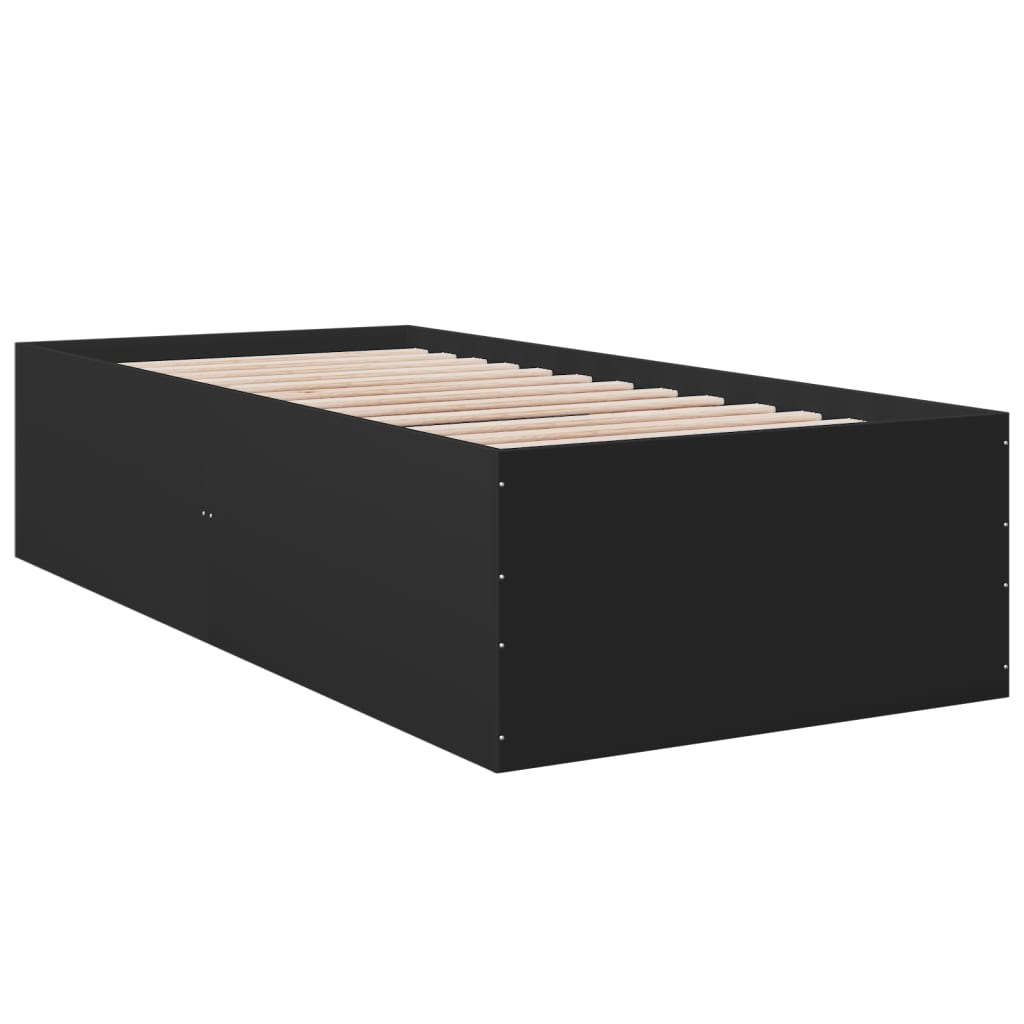 Bed Frame without Mattress Black 90x200 cm