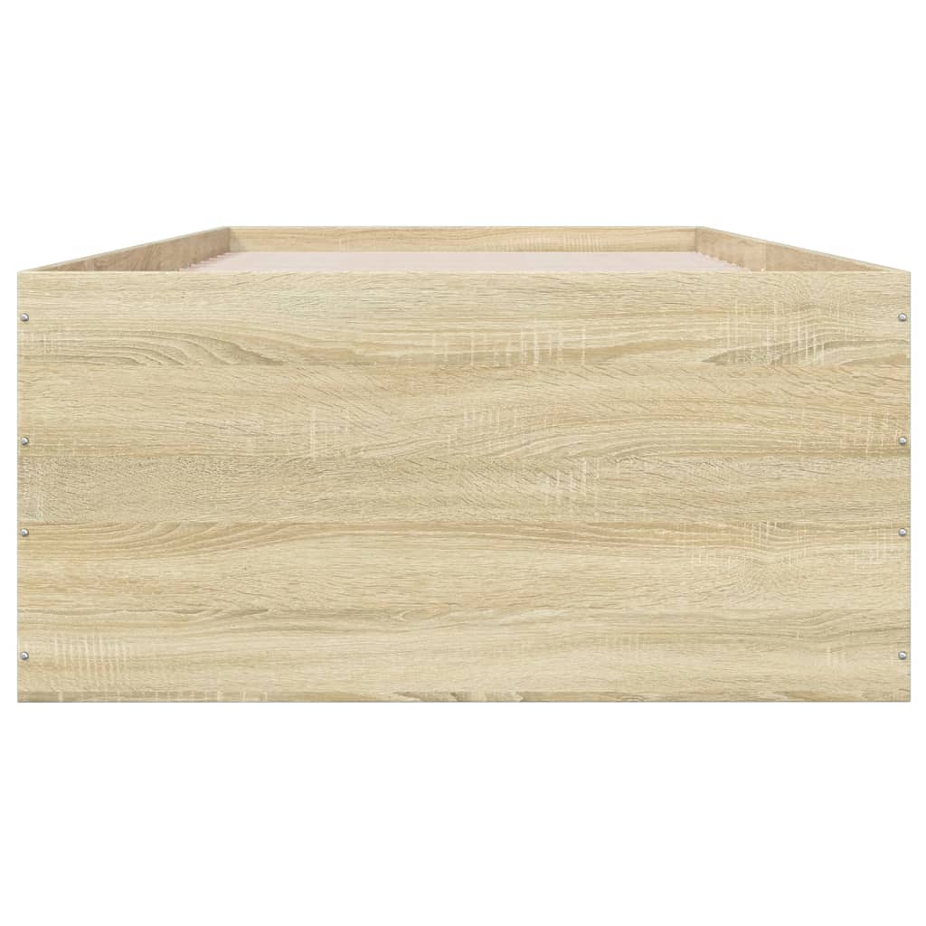 Bed Frame without Mattress Sonoma Oak 90x200 cm