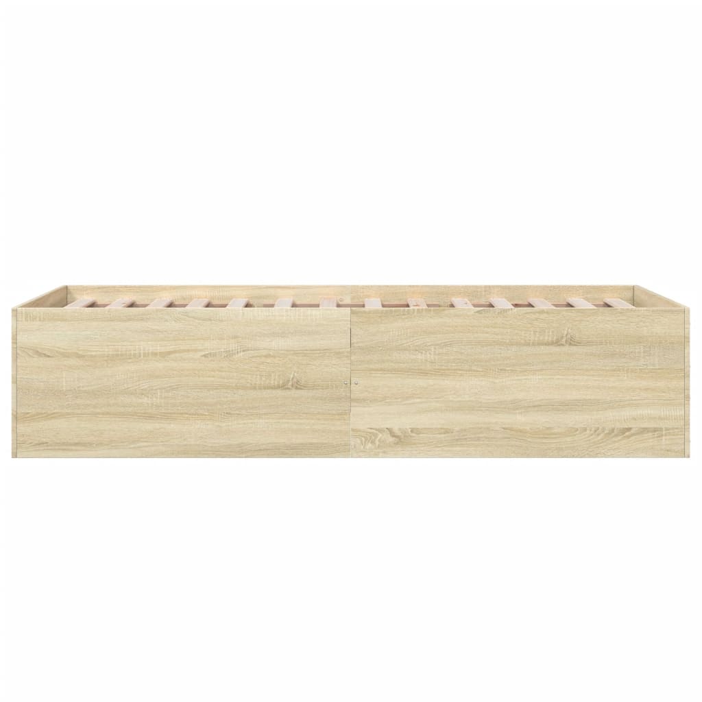Bed Frame without Mattress Sonoma Oak 90x200 cm