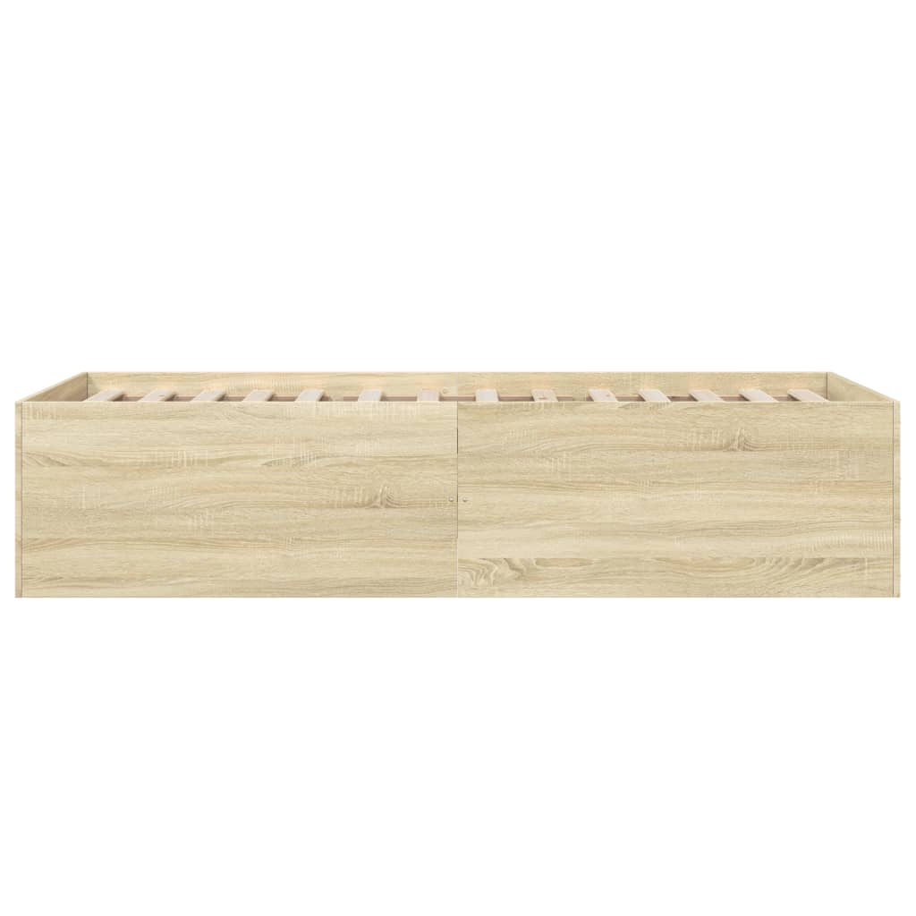 Bed Frame without Mattress Sonoma Oak 90x190 cm Single