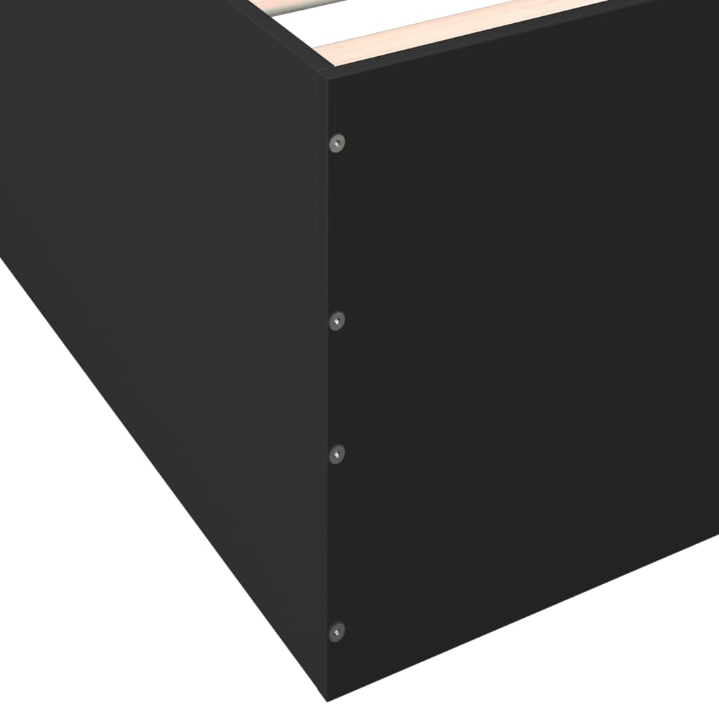 Bed Frame without Mattress Black 75x190 cm Small Single