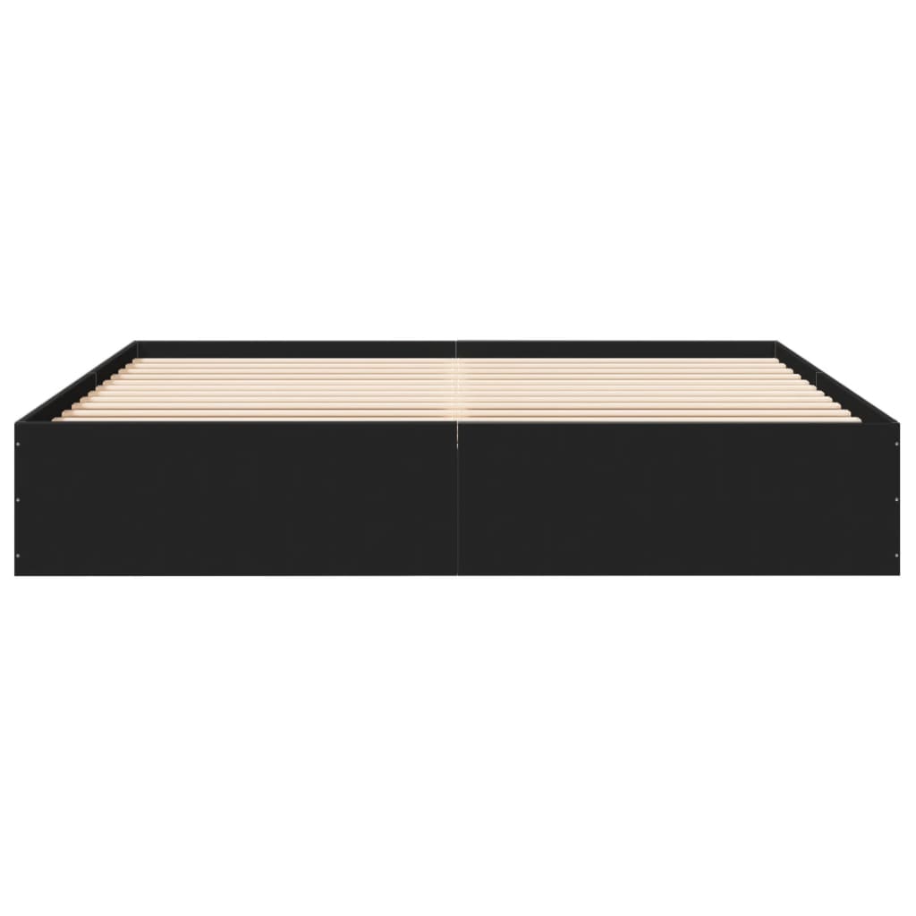 Bed Frame without Mattress Black 200x200 cm
