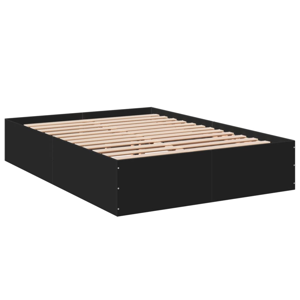 Bed Frame without Mattress Black 120x200 cm