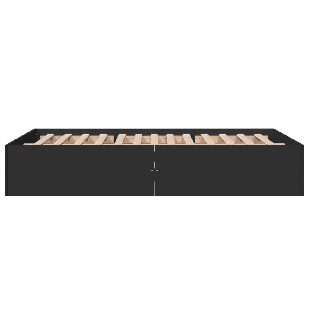 Bed Frame without Mattress Black 120x200 cm