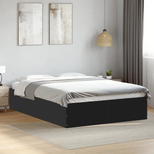 Bed Frame without Mattress Black 120x200 cm