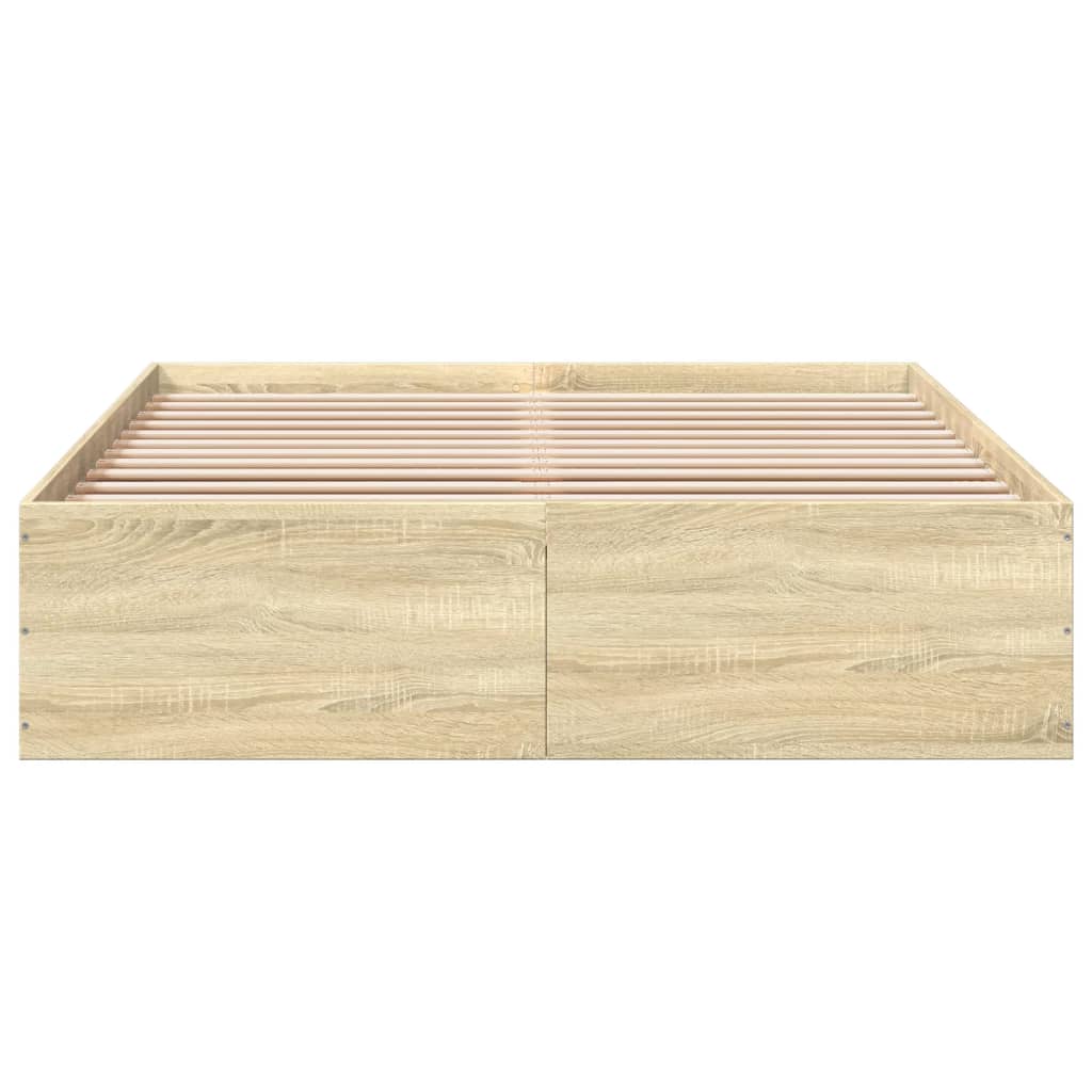 Bed Frame without Mattress Sonoma Oak 120x200 cm