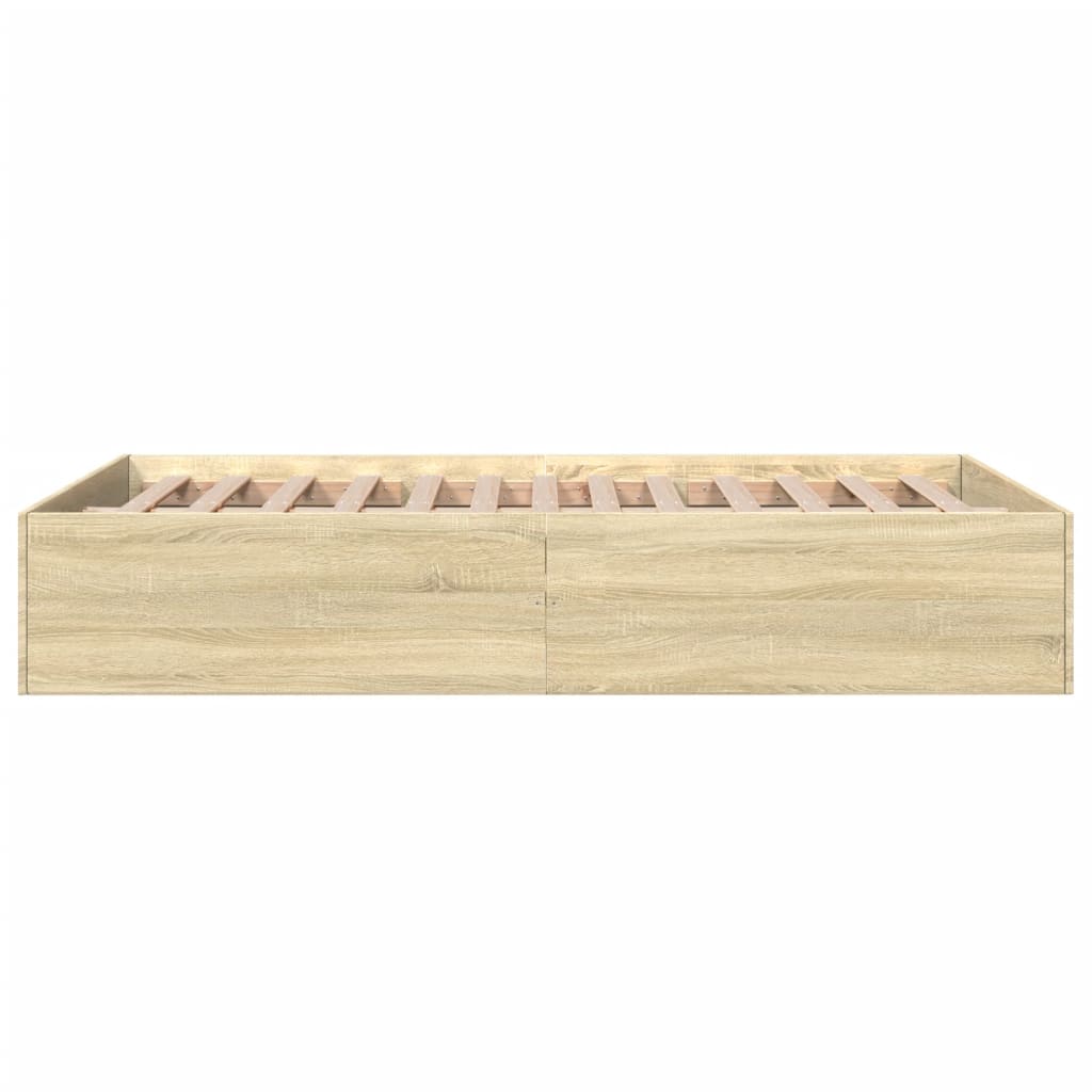 Bed Frame without Mattress Sonoma Oak 120x200 cm