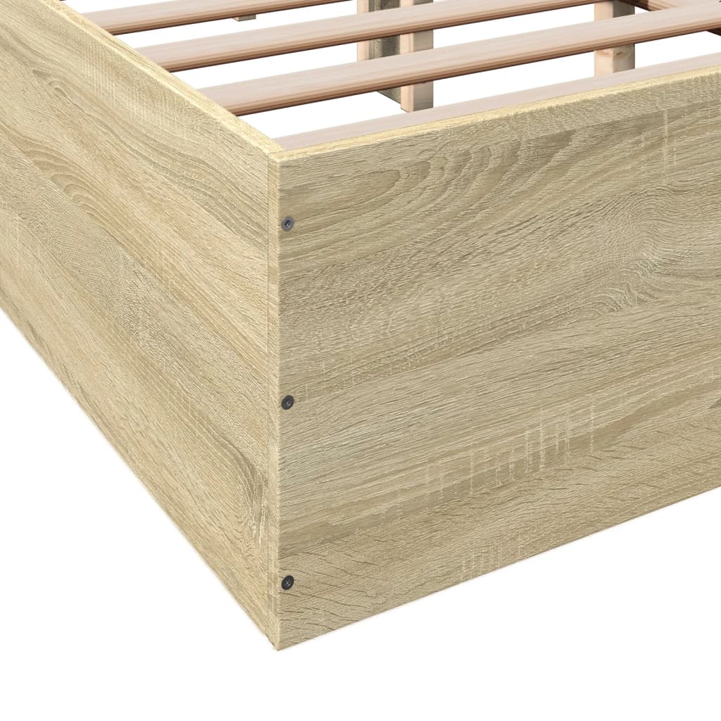 Bed Frame without Mattress Sonoma Oak 120x200 cm