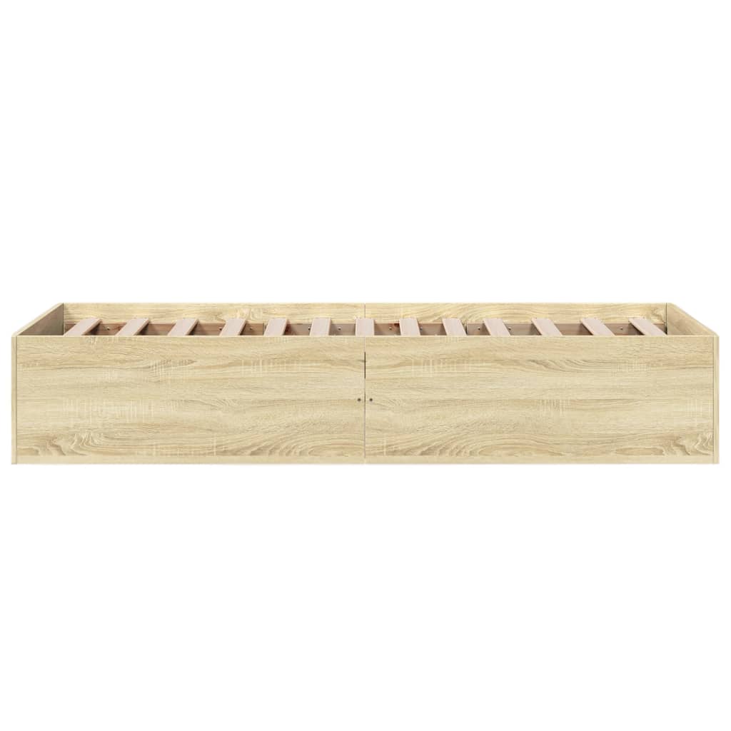 Bed Frame without Mattress Sonoma Oak 90x200 cm