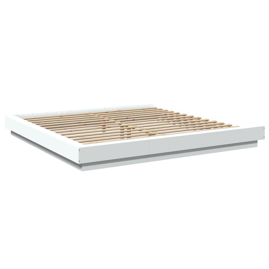 Bed Frame without Mattress White 200x200 cm