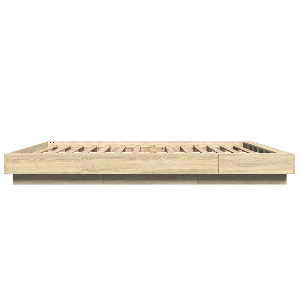 Bed Frame without Mattress Sonoma Oak 160x200 cm