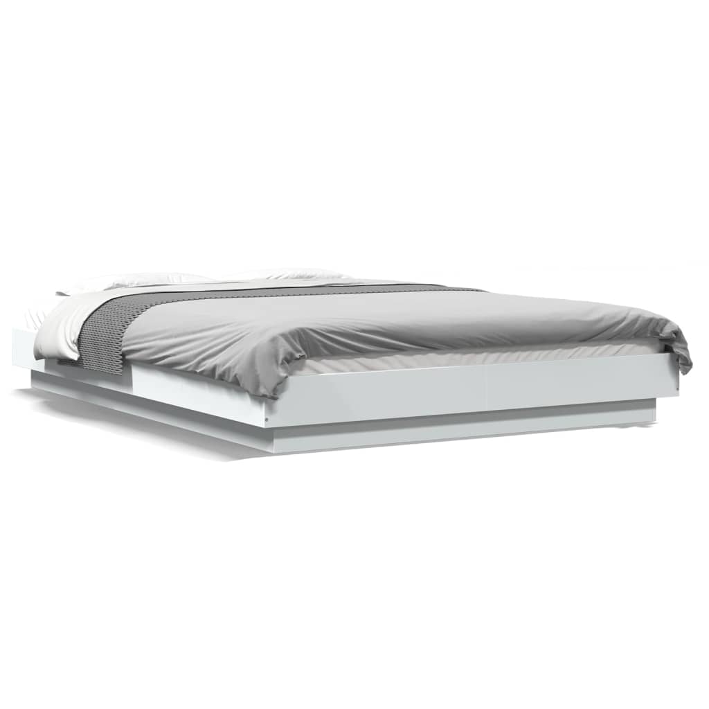 Bed Frame without Mattress White 140x200 cm