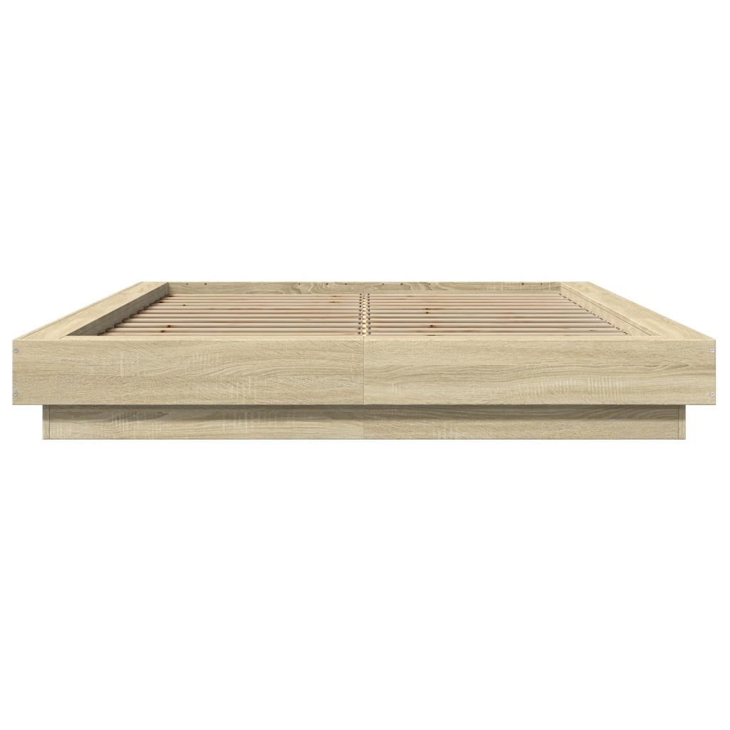 Bed Frame without Mattress Sonoma Oak 120x200 cm