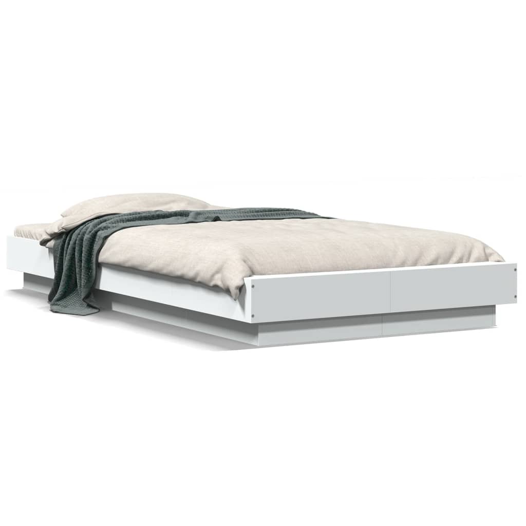 Bed Frame without Mattress White 100x200 cm