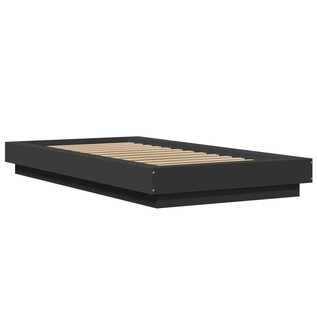 Bed Frame without Mattress Black 100x200 cm
