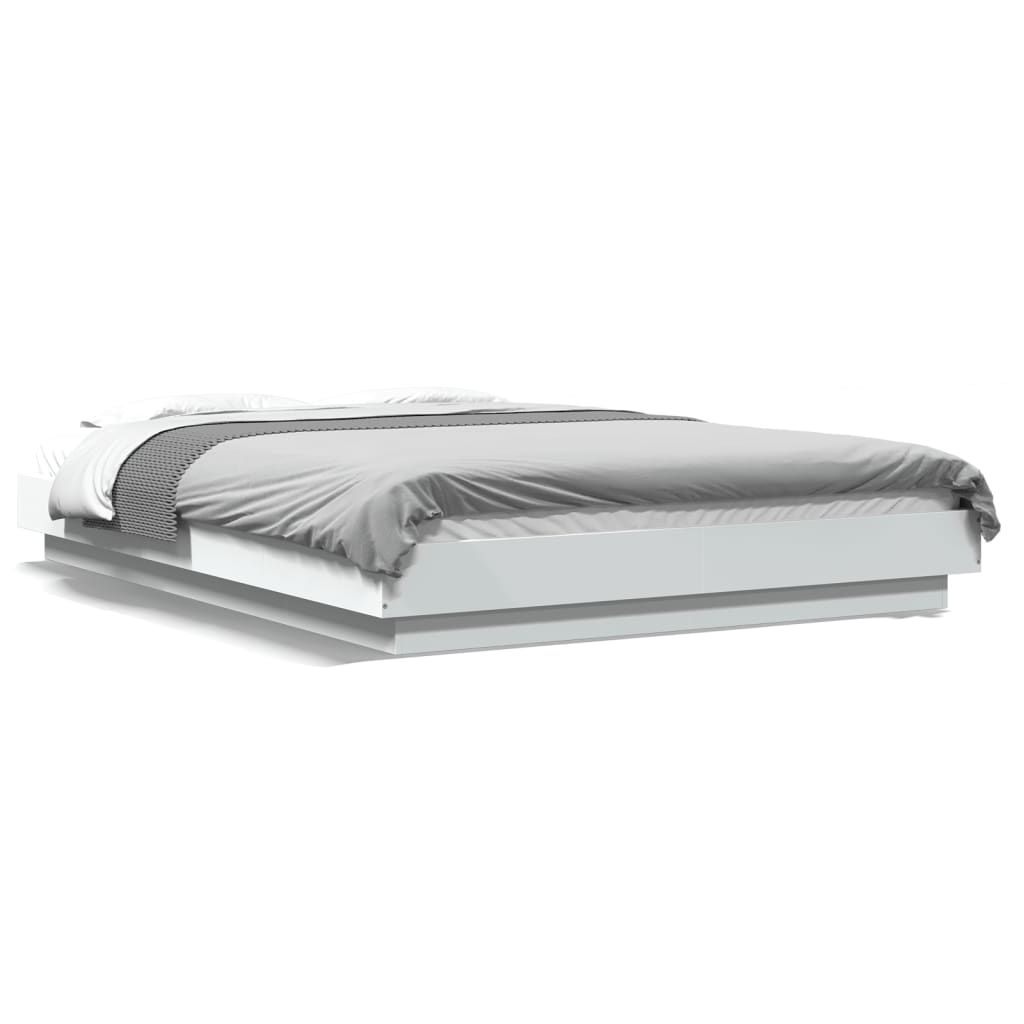 Bed Frame without Mattress White 135x190 cm Double