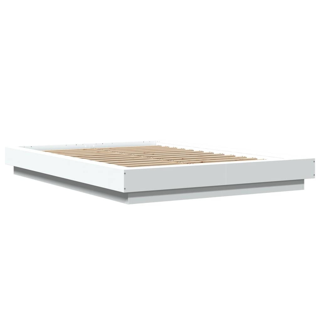 Bed Frame without Mattress White 135x190 cm Double