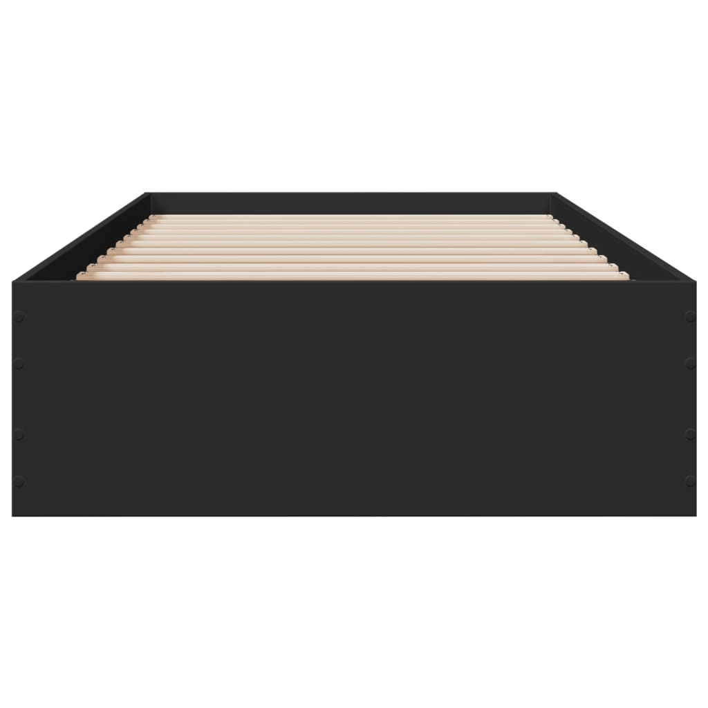 Bed Frame with Drawers without Mattress Black 100x200 cm