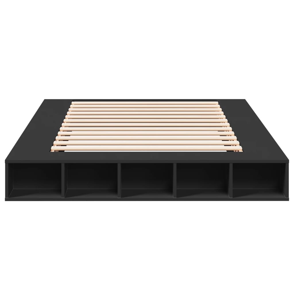Bed Frame without Mattress Black 160x200 cm