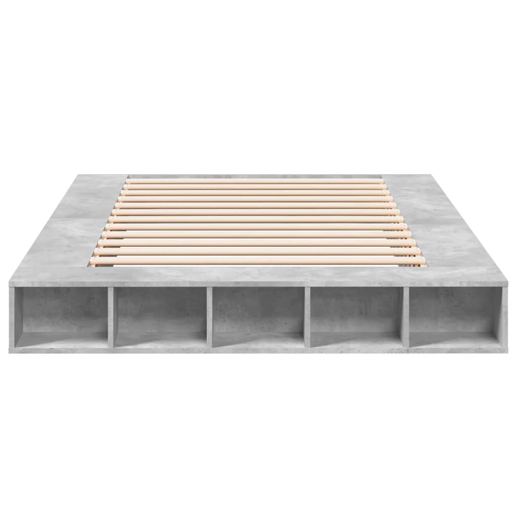 Bed Frame without Mattress Concrete Grey 160x200 cm