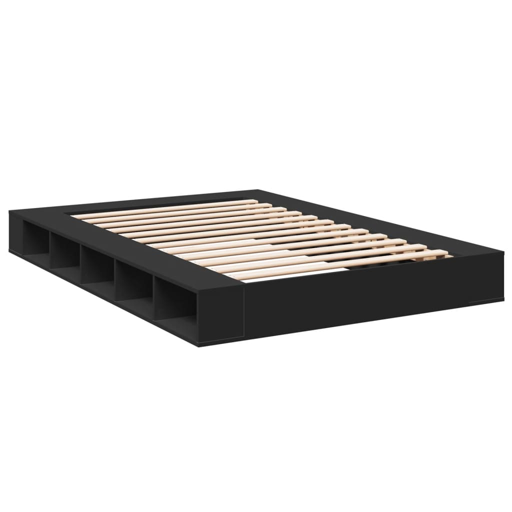 Bed Frame without Mattress Black 150x200 cm King Size