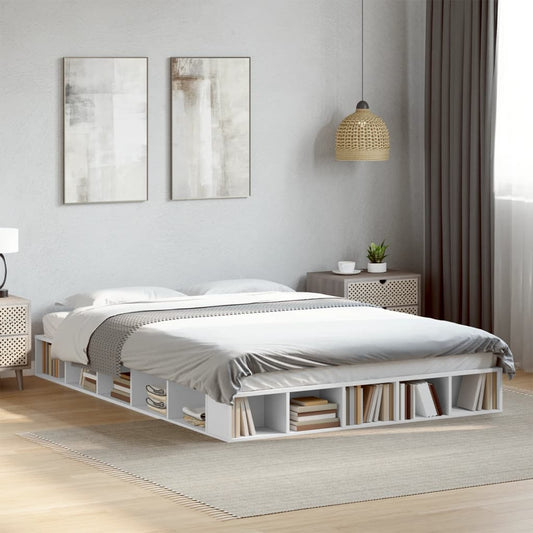 Bed Frame without Mattress White 140x200 cm